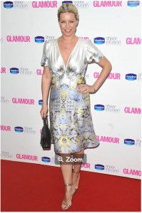 Denise Van OUten Wears Suzannah Illustrative Silk Dress at Glamour Style Awards