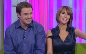 Bon Bon i player Navy Silk Cocktail Dress on the One Show