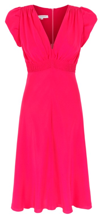 Punk pink silk tea dress