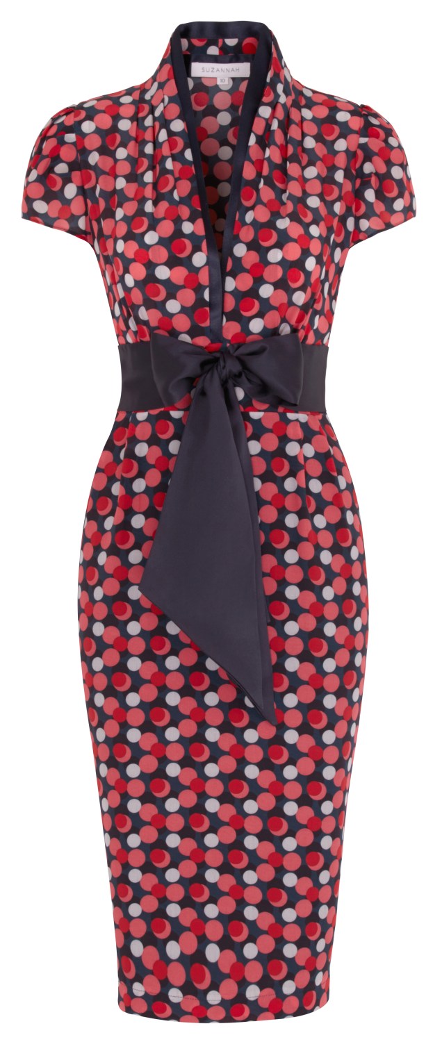 Fun 1940s inspired silk tea dress with a print to make you smile into the next decade..x