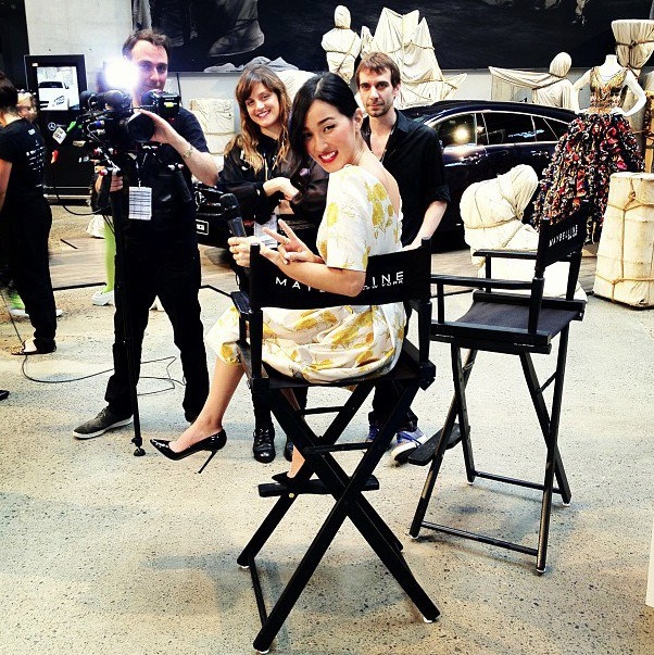 Gary Pepper wears the Suzannah Fifties Oriental Bloom Silk Dress..x