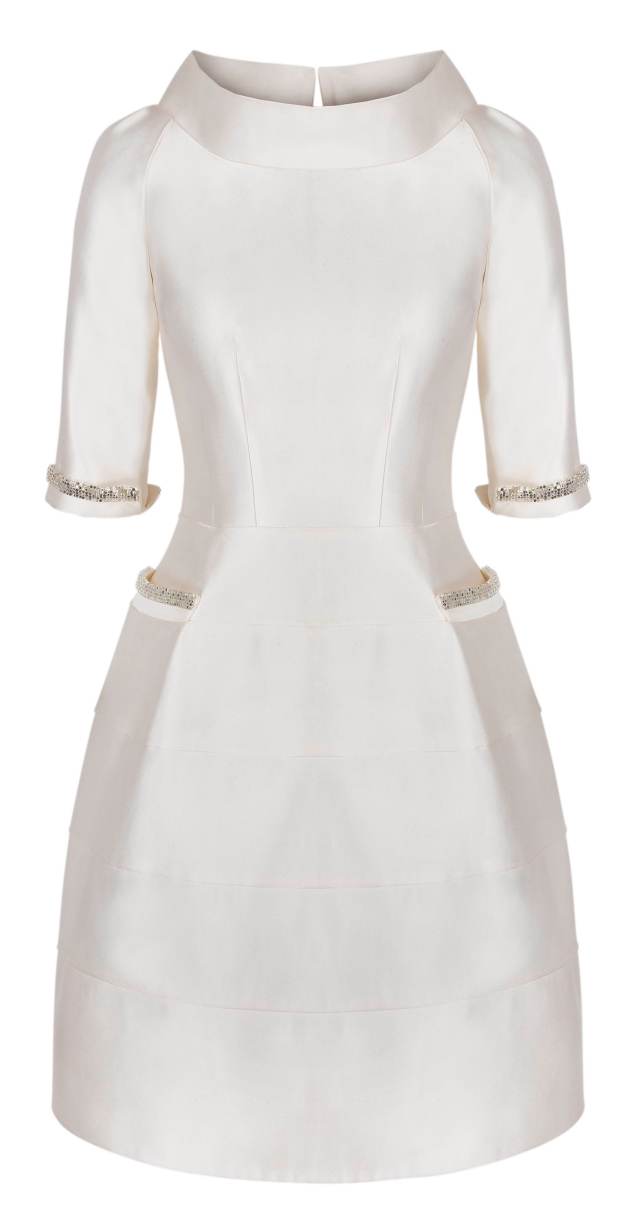White Retro Couture Dress