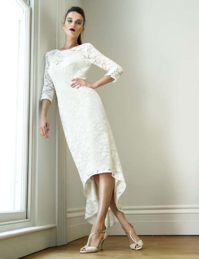 Bustle Back Lace Wedding Dress