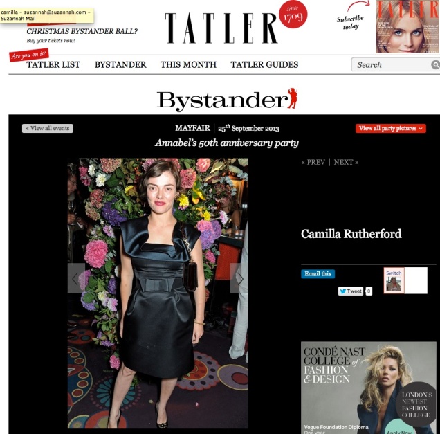 Camilla Rutherford wears Suzannah Petal A line Cocktail Dress..x