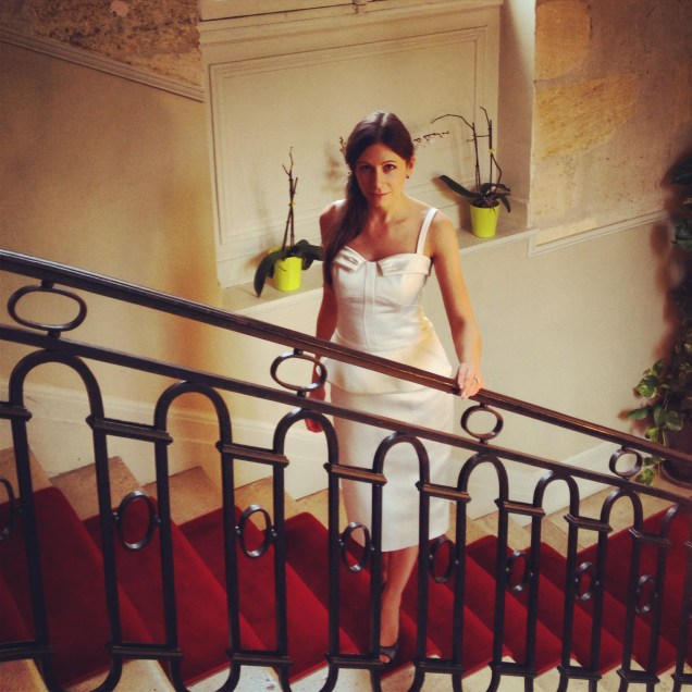 Versailles boudoir short silk wedding dress