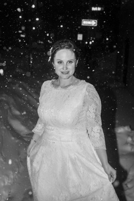 Lizzie Gill in the snow